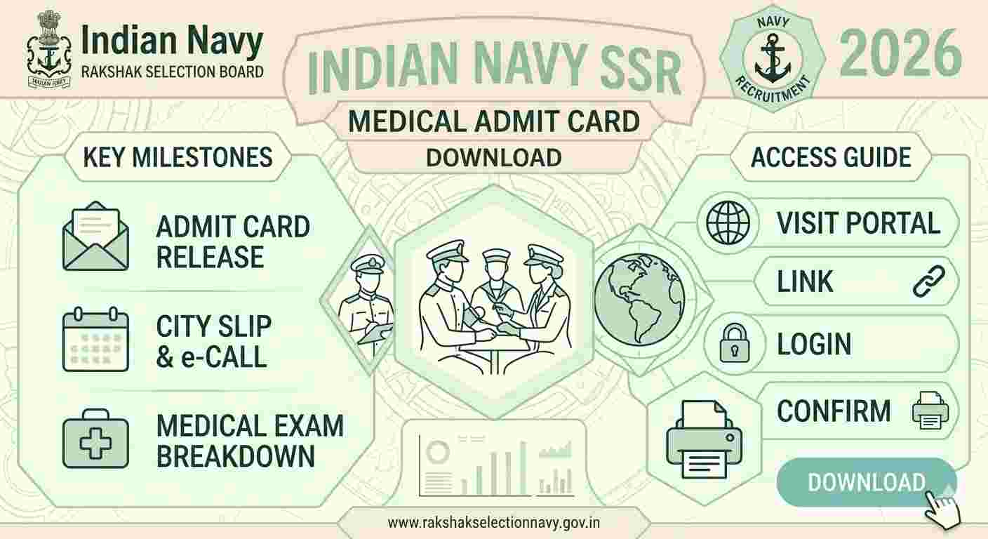 Indian Navy SSR Medical Admit Card 2026 Download