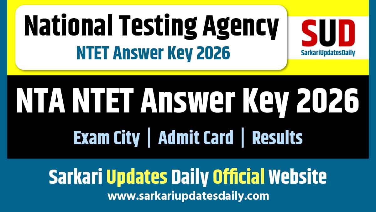 NTA NTET Answer Key 2026 Download Response Sheet