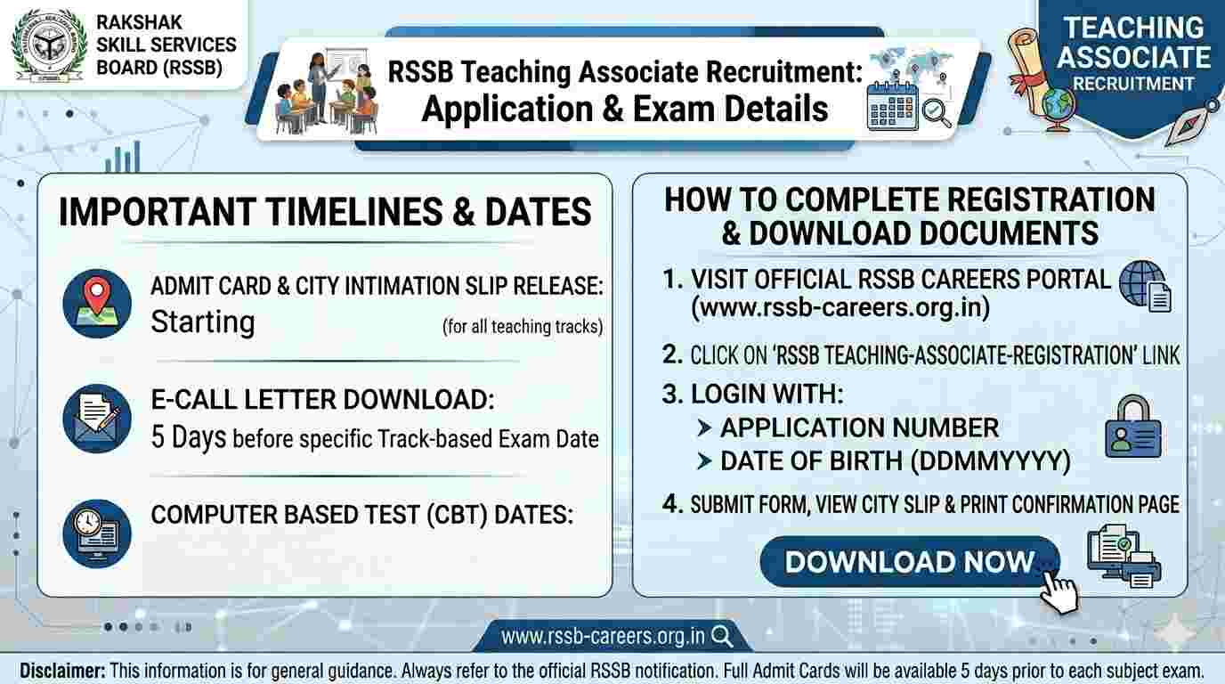 Rajasthan RSSB Teaching Associate Recruitment 2026 Apply Online