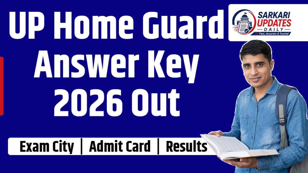UP Home Guard Answer Key 2026 Download PDF